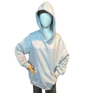 WYNNQUE Gray Oversized Hoodie Sweatshirt Size L